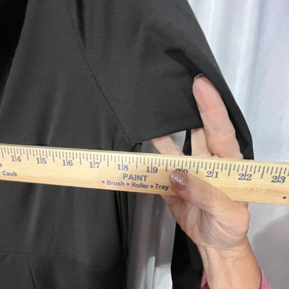 Black Off-Shoulder Formal Gown One-Sleeve Draped Neckline Size XL - Picture 3 of 10